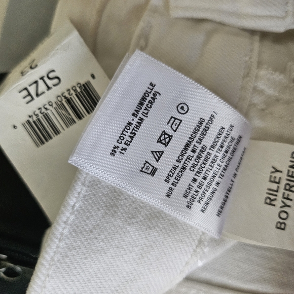 DL 1961 Rileu Boyfriend Strait White Denim Jeans - Picture 14 of 14